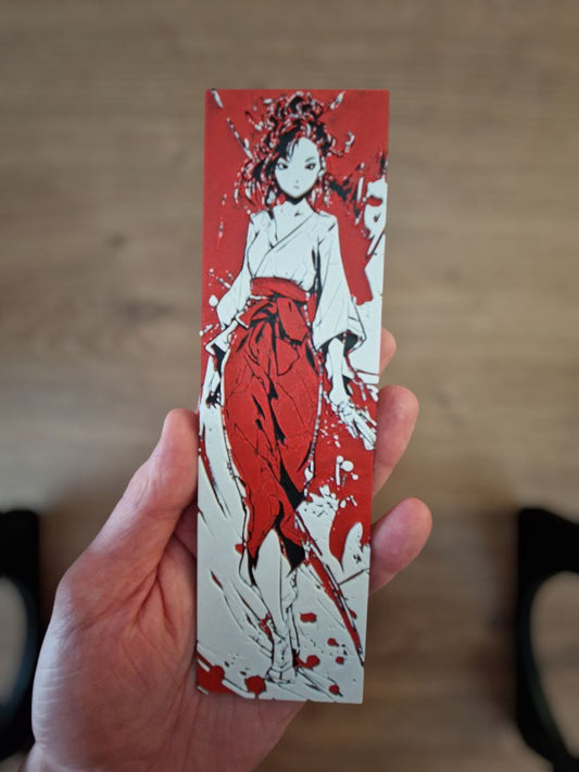 Marque page 3d - Femme en kimono